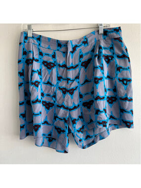 Derek Lam High Waist Shorts Size 10 Gray Blue